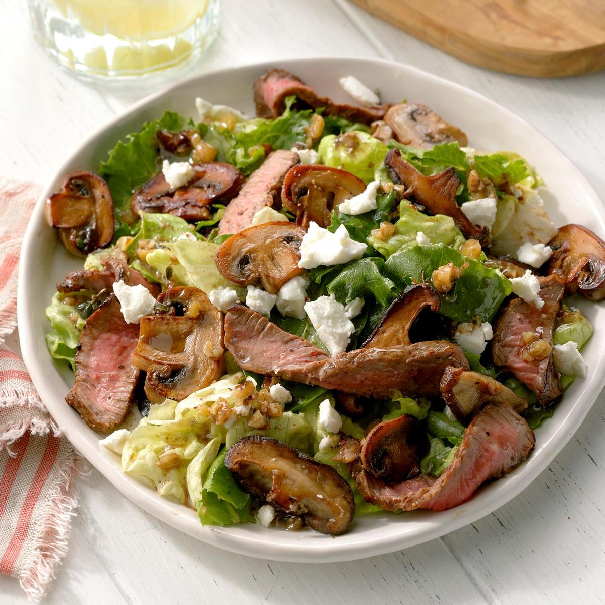 Friday: Mushroom Steak Salad with Walnut Vinaigrette